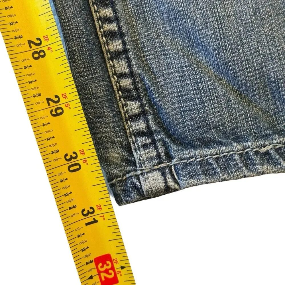 Urban Pipeline Slim Straight Mens Jeans 34x32 Distressed Y2K Style Vintage Denim